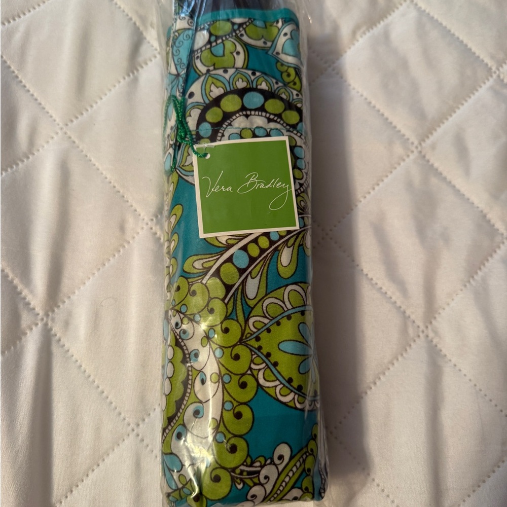Vera Bradley Teal and Lime Paisley Umbrella
